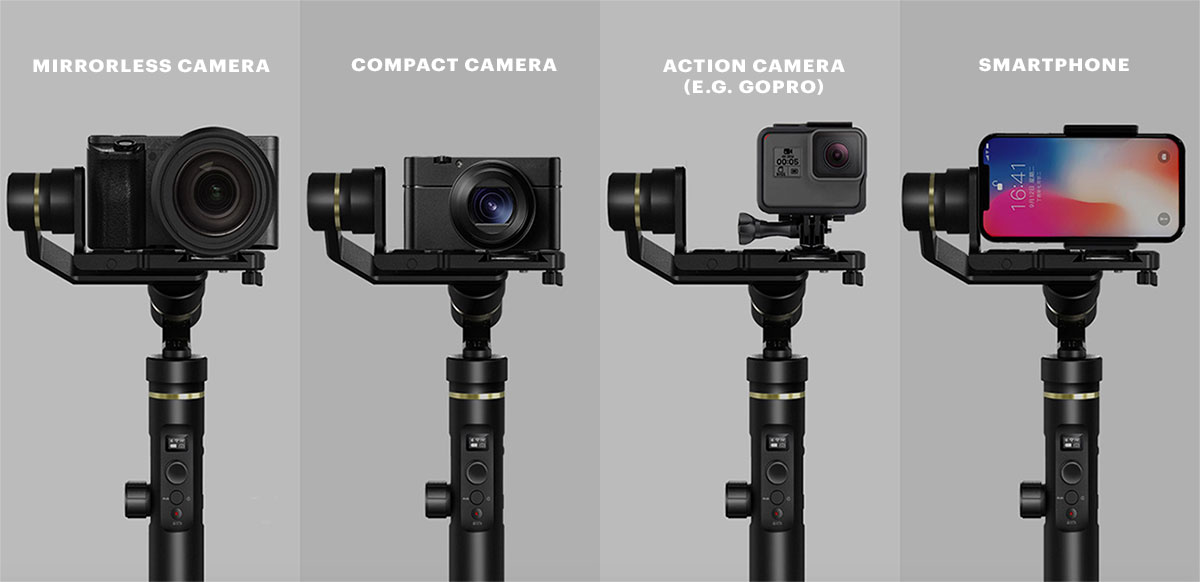 Feiyu G6 Plus - for Mirrorless & Action Cameras & Smartphone - el