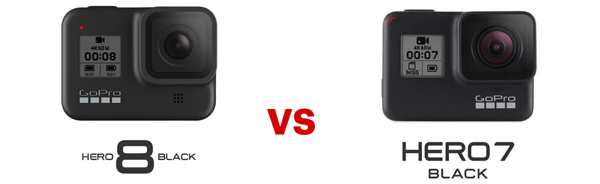 GoPro Hero8 black vs GoPro Hero7 black - all specs compared - el Producente