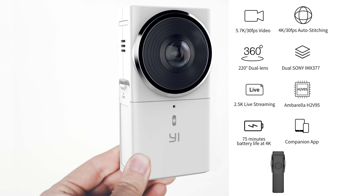 ik wil Wolk Kreta YI 360 VR camera announced - 5.7K Resolution - el Producente