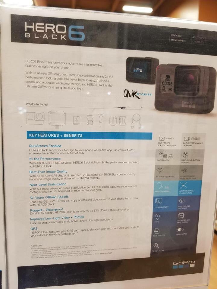 GoPro Hero6 Specs
